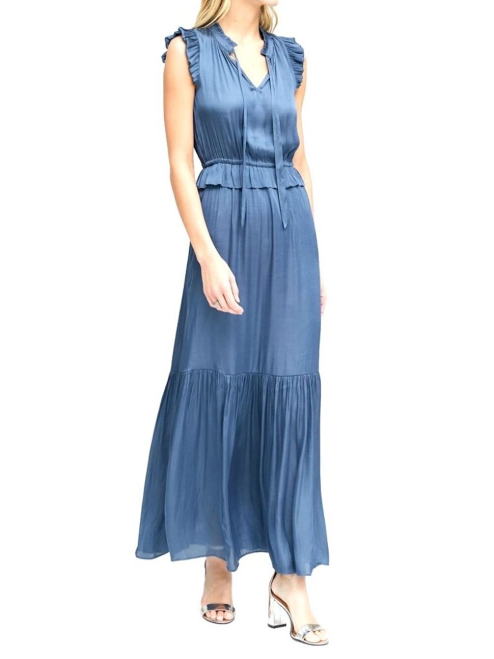 NWT BANANA REPUBLIC soft satin maxi dress- size 8R